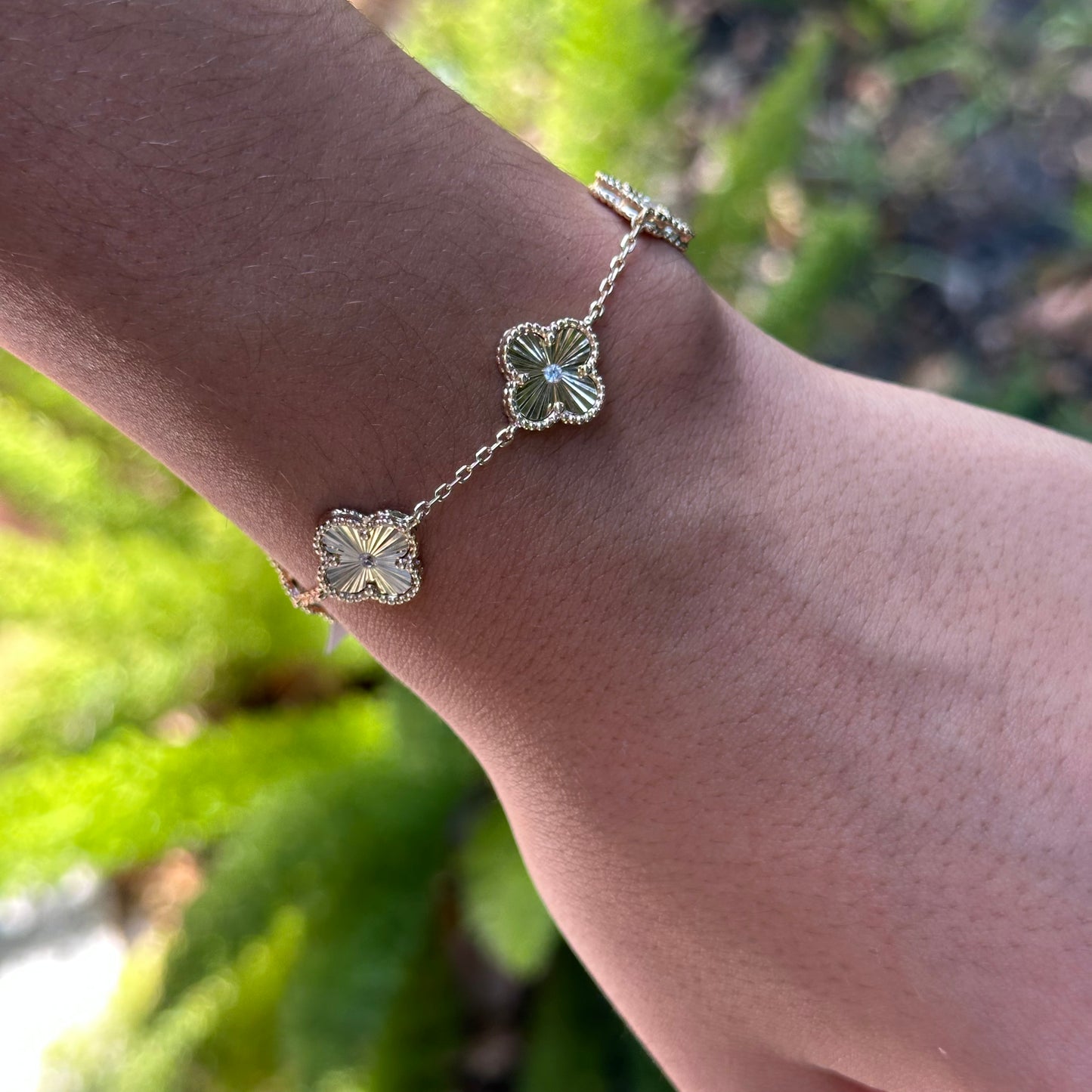 Five Flowers Bracelet in Sterling Silver 925