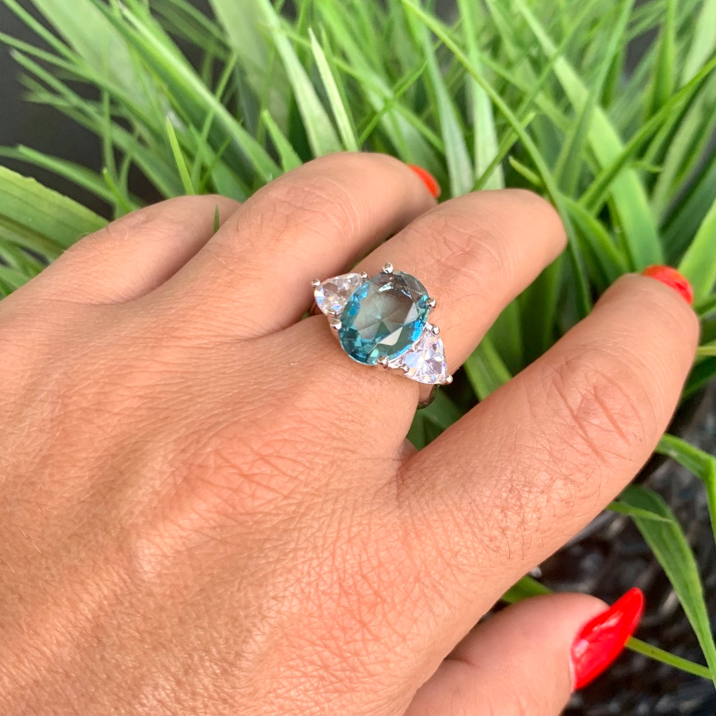 May Ring in 18K White Gold Plated