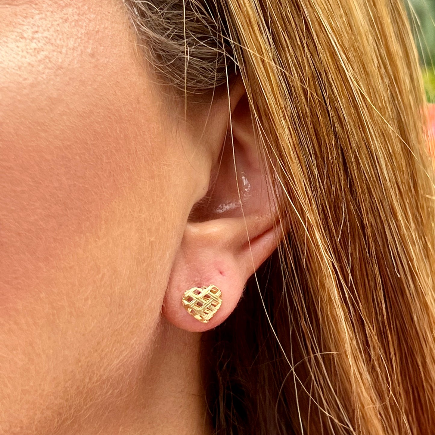 Heart Earrings in 18K Gold