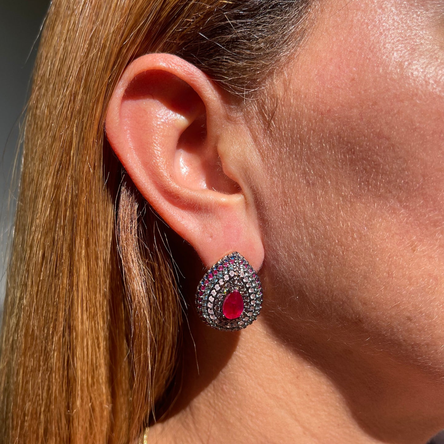 Colorful Earrings in 18K Gold Plated