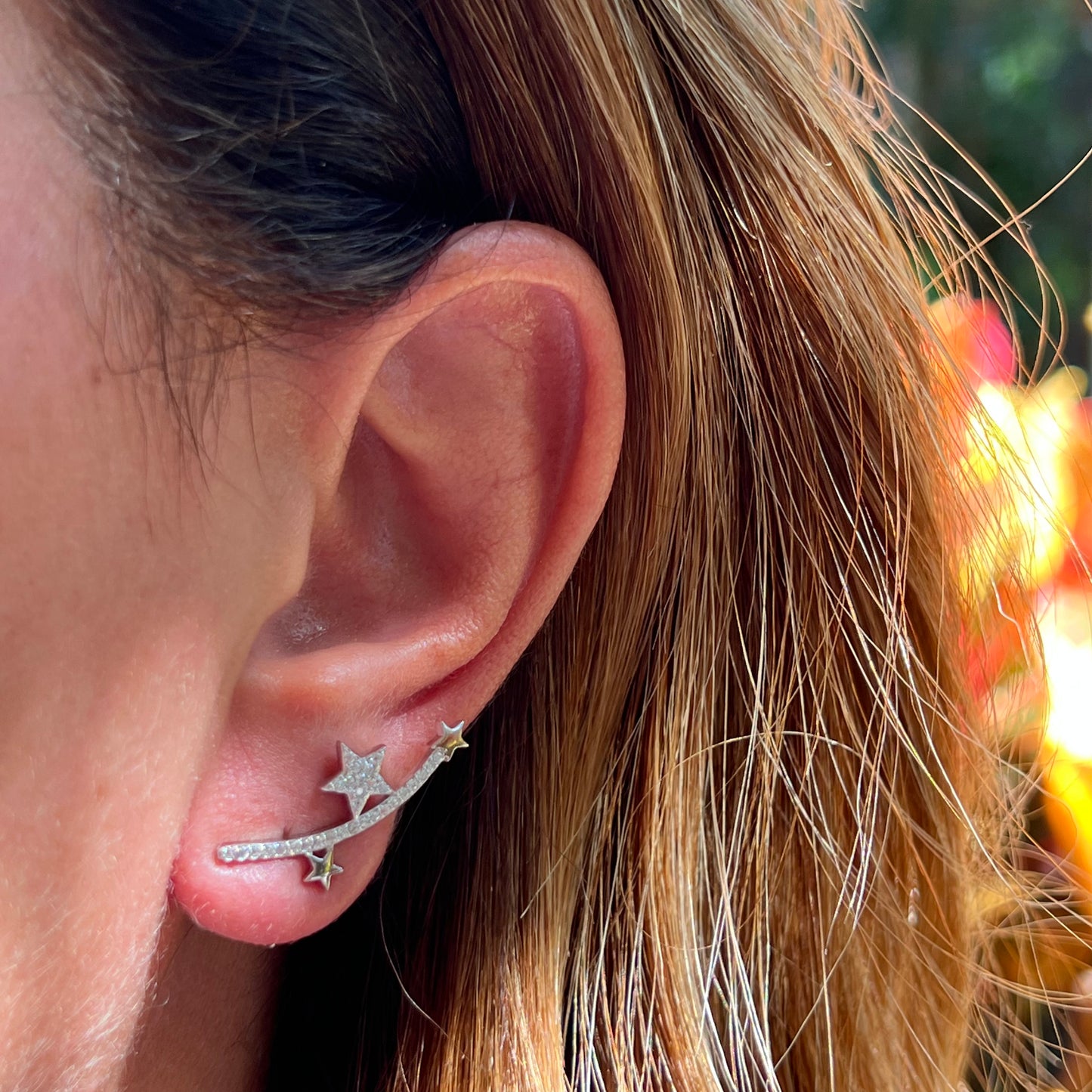 Stars Earrings in Sterling Silver 925