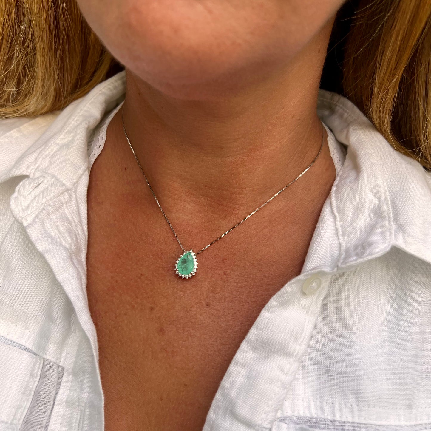 Drop Necklace in Sterling Silver 925
