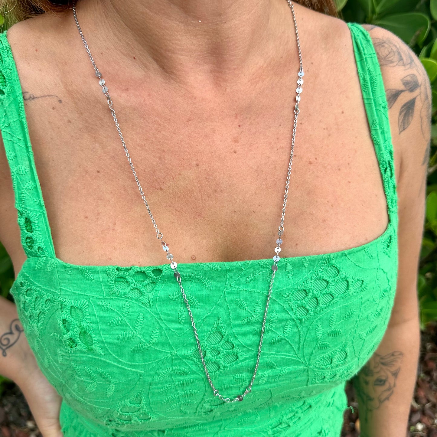 Little Balls Necklace in 18K White Gold Plated