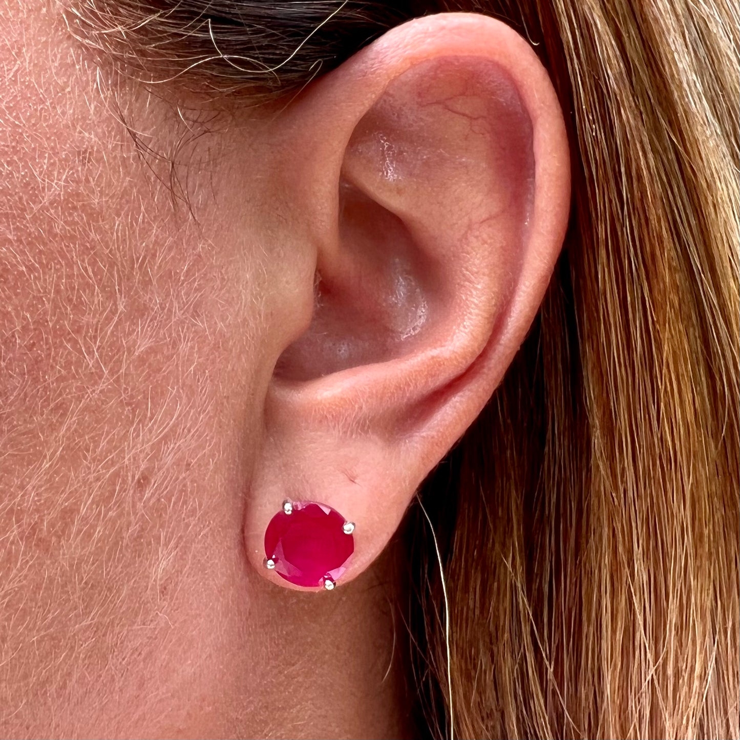 Light Spot Earrings in Sterling Silver 925 - 10mm