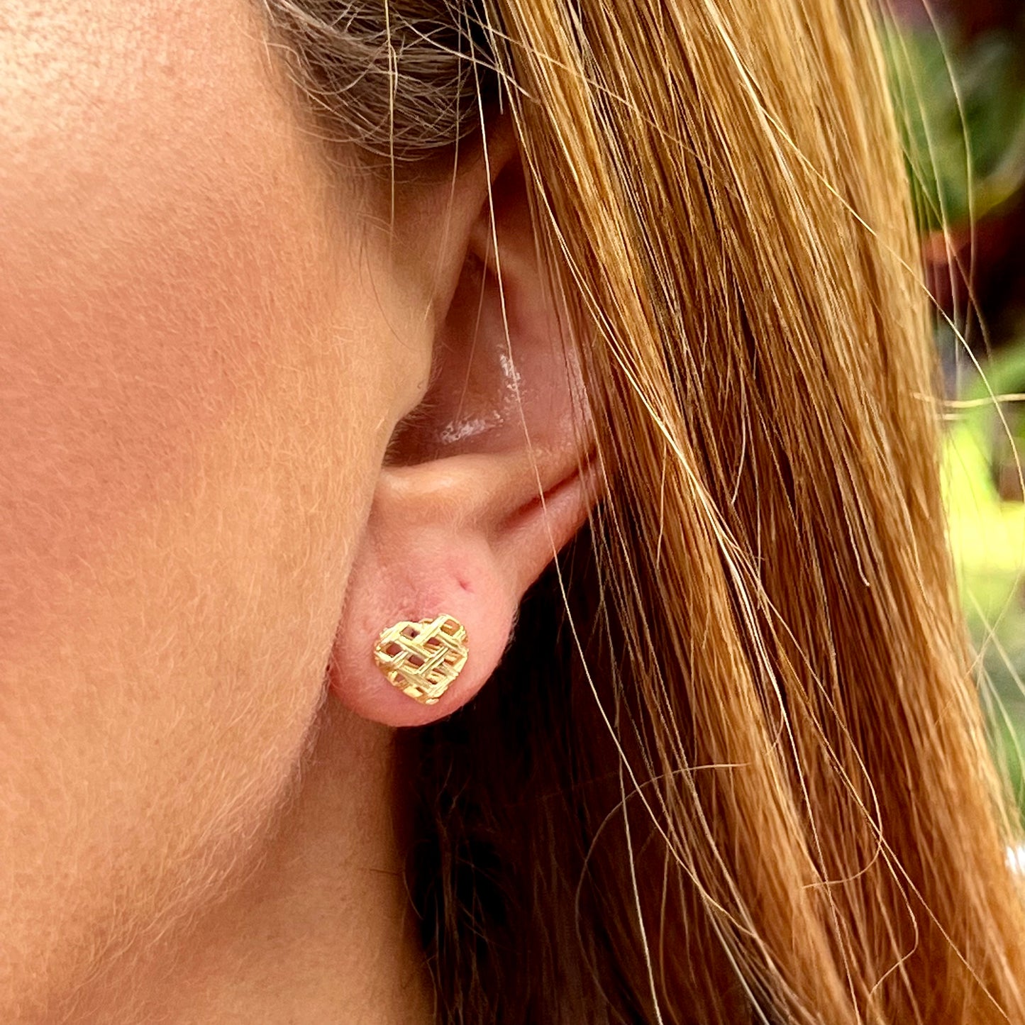 Heart Earrings in 18K Gold