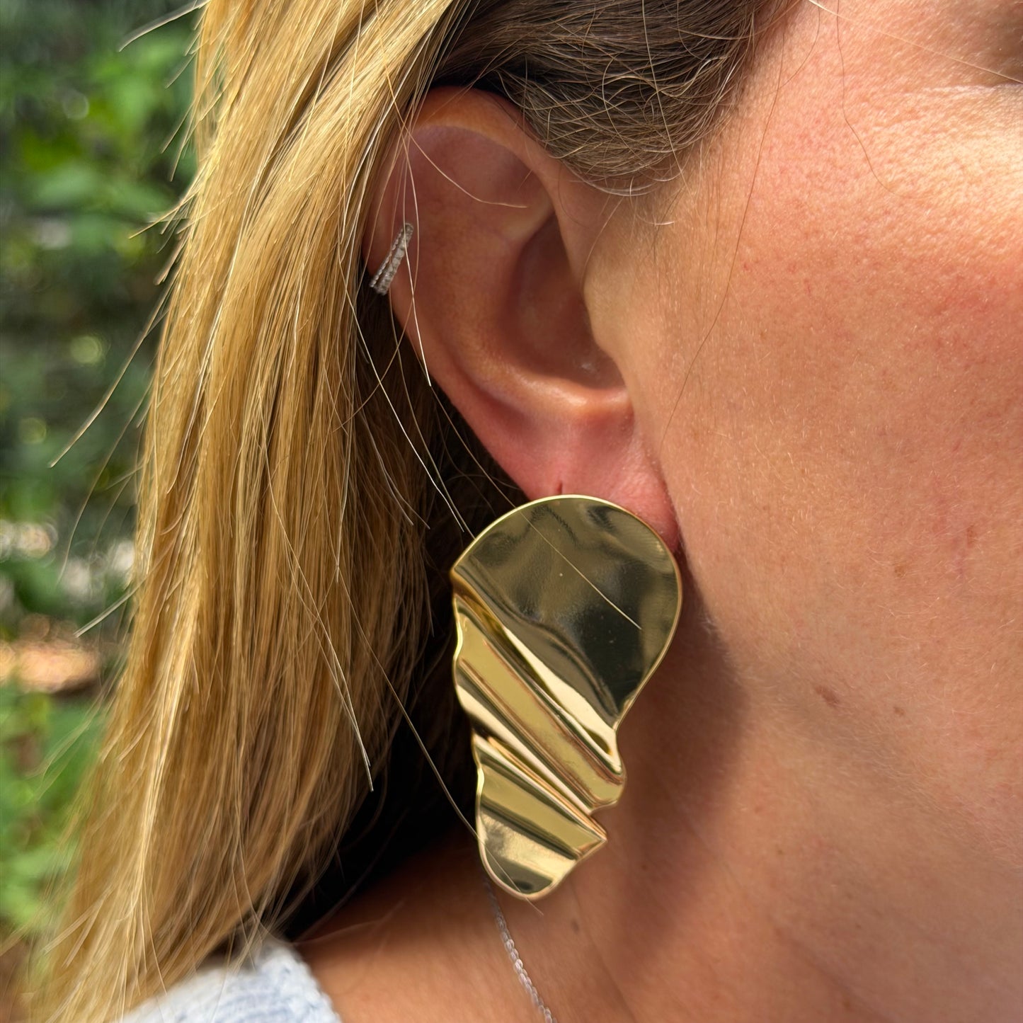 Leaf Earrings in 18K Gold Plated