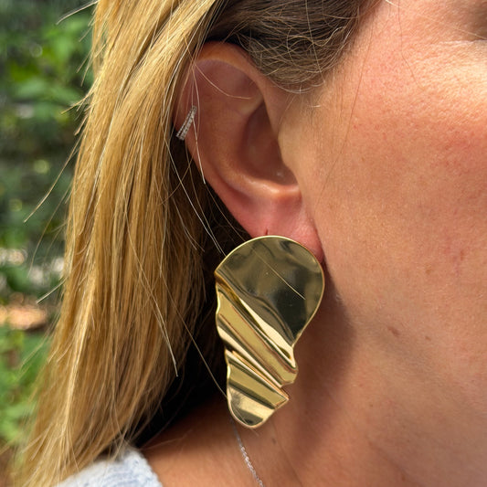 Leaf Earrings in 18K Gold Plated