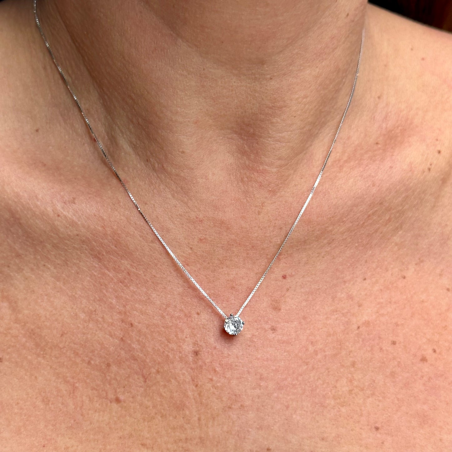 Agen Necklace in 18K White Gold Plated