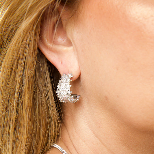 Cartagena Earrings in 18K White Gold Plated