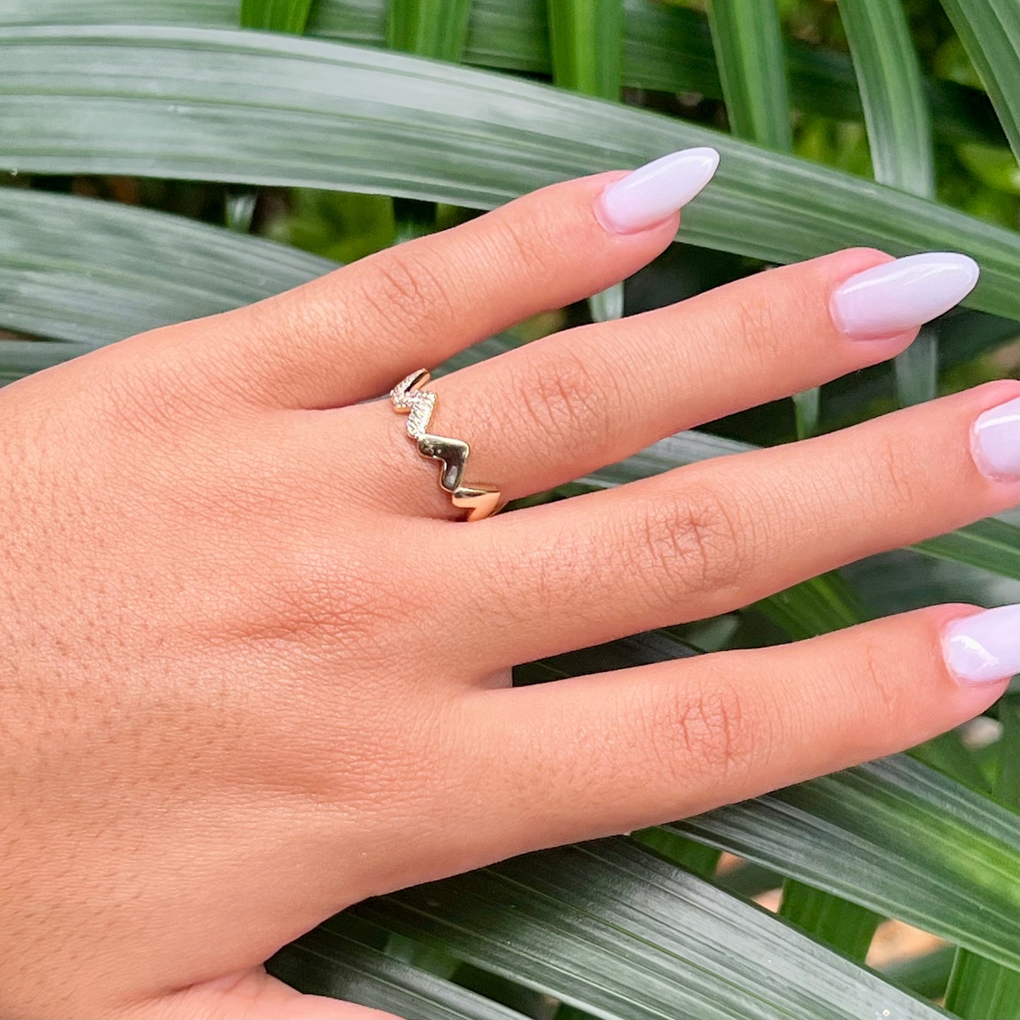 Adjustable Heart Ring in Sterling Silver 925