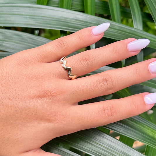 Adjustable Heart Ring in Sterling Silver 925