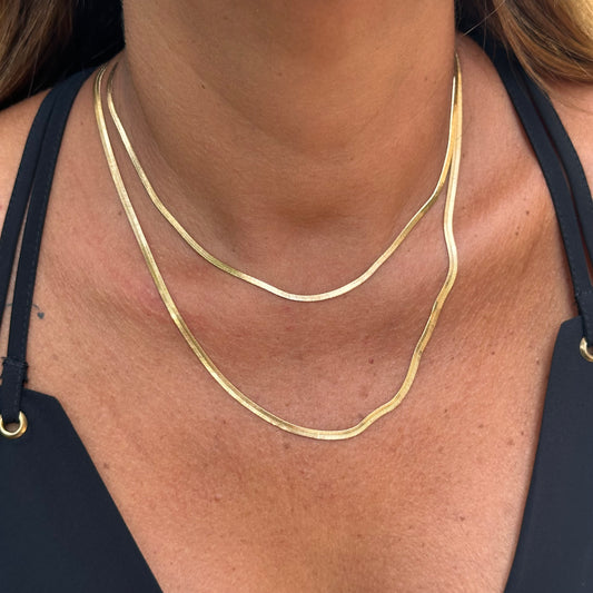Flat Necklace in 18K Gold Plated