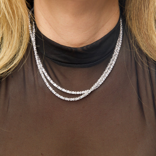 Vienna Necklace in 18K White Gold Plated