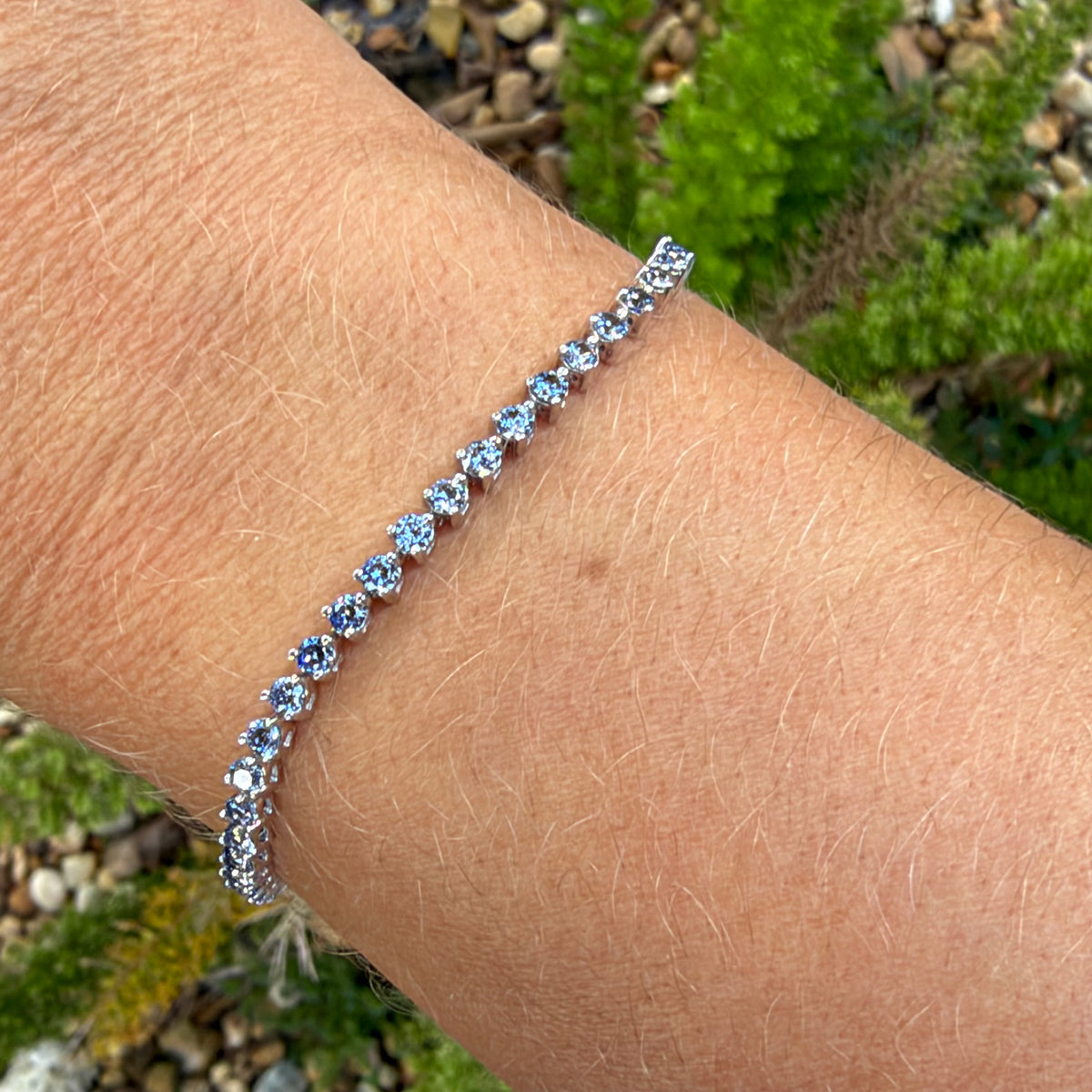 3 points Tennis Bracelet in Sterling Silver 925