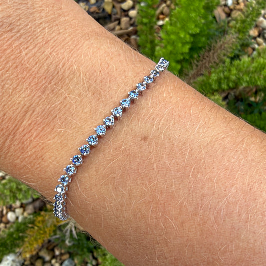 3 points Tennis Bracelet in Sterling Silver 925