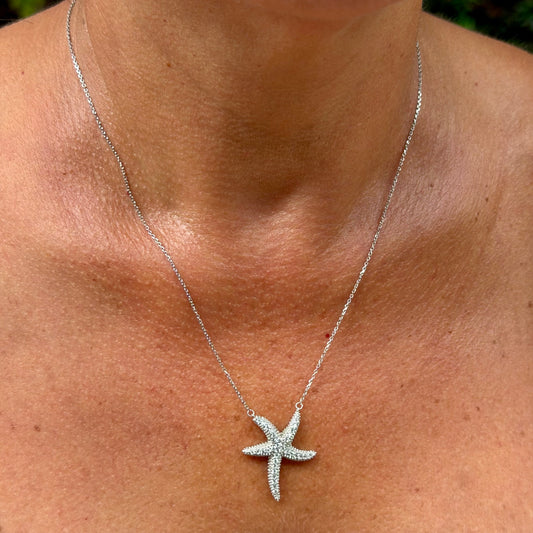 Sea Star Necklace in Sterling Silver 925