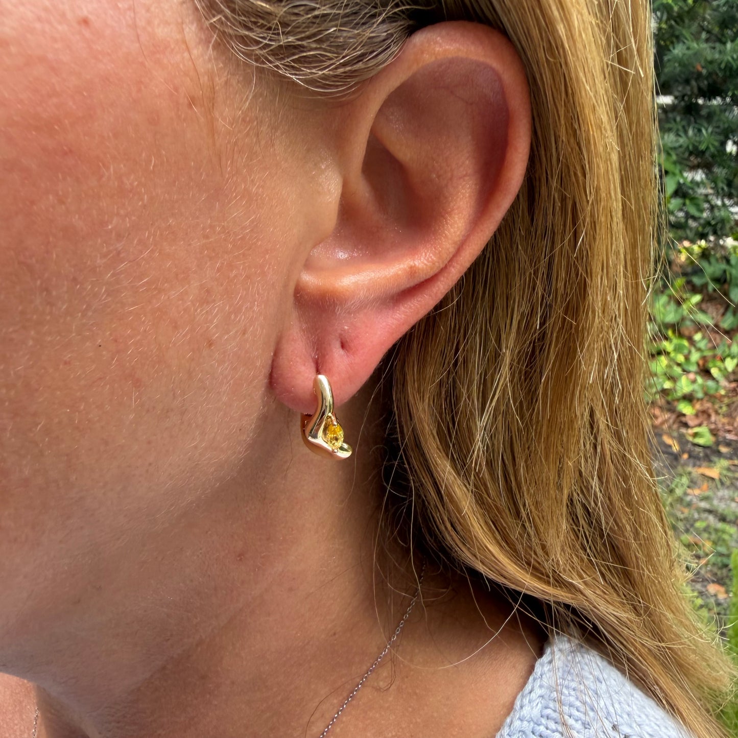 S Earrings in 18K Gold Plated