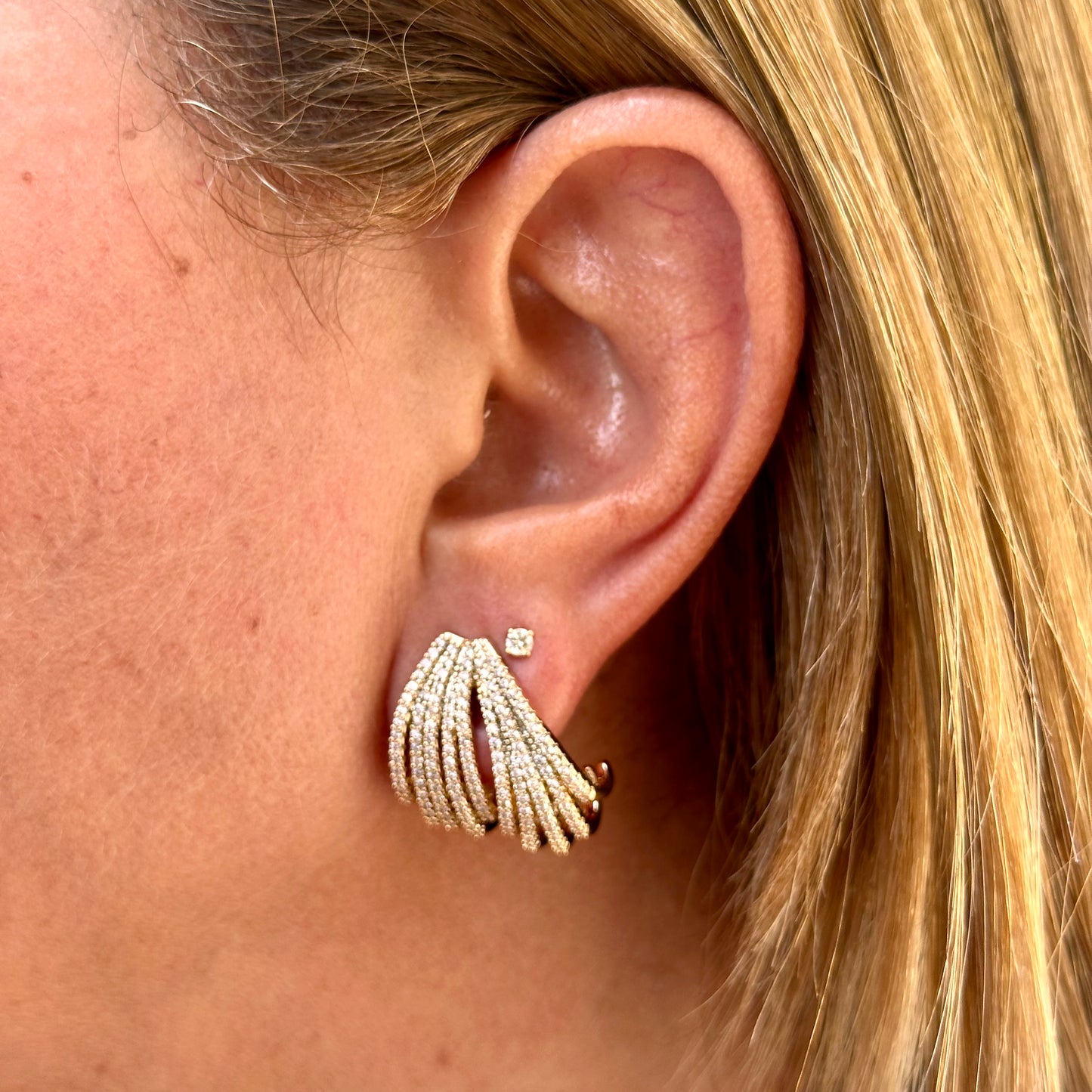 Wave Earrings in 18K Gold Plated