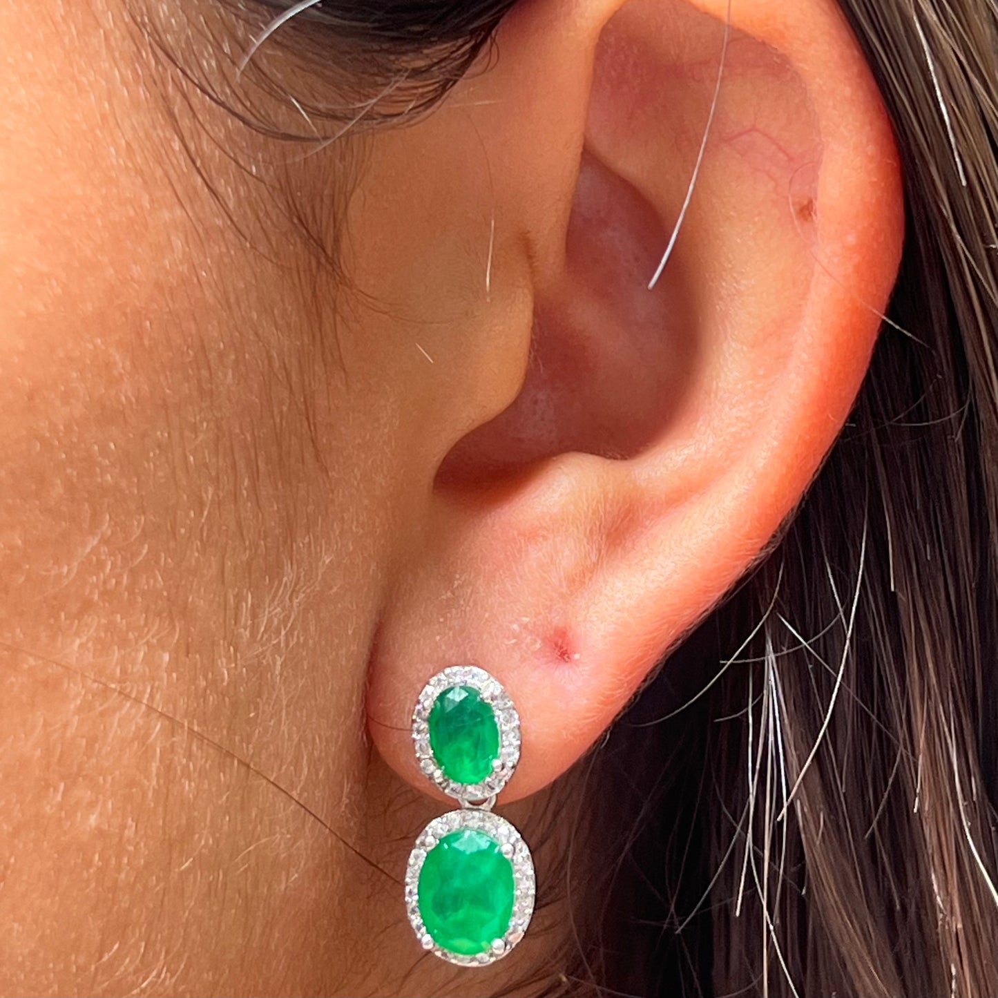 Porto Earrings in 18K White Gold Plated