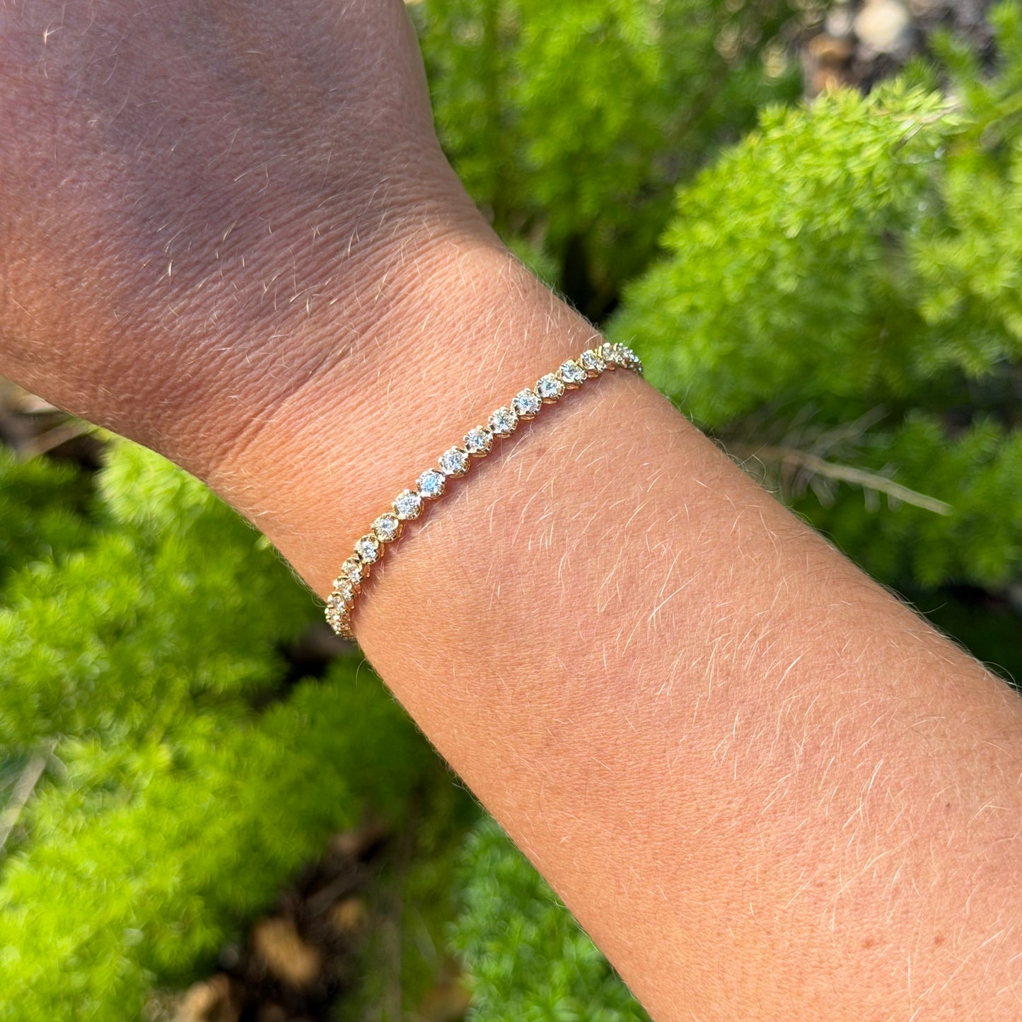 Tennis Bracelet in 18K Yellow Gold