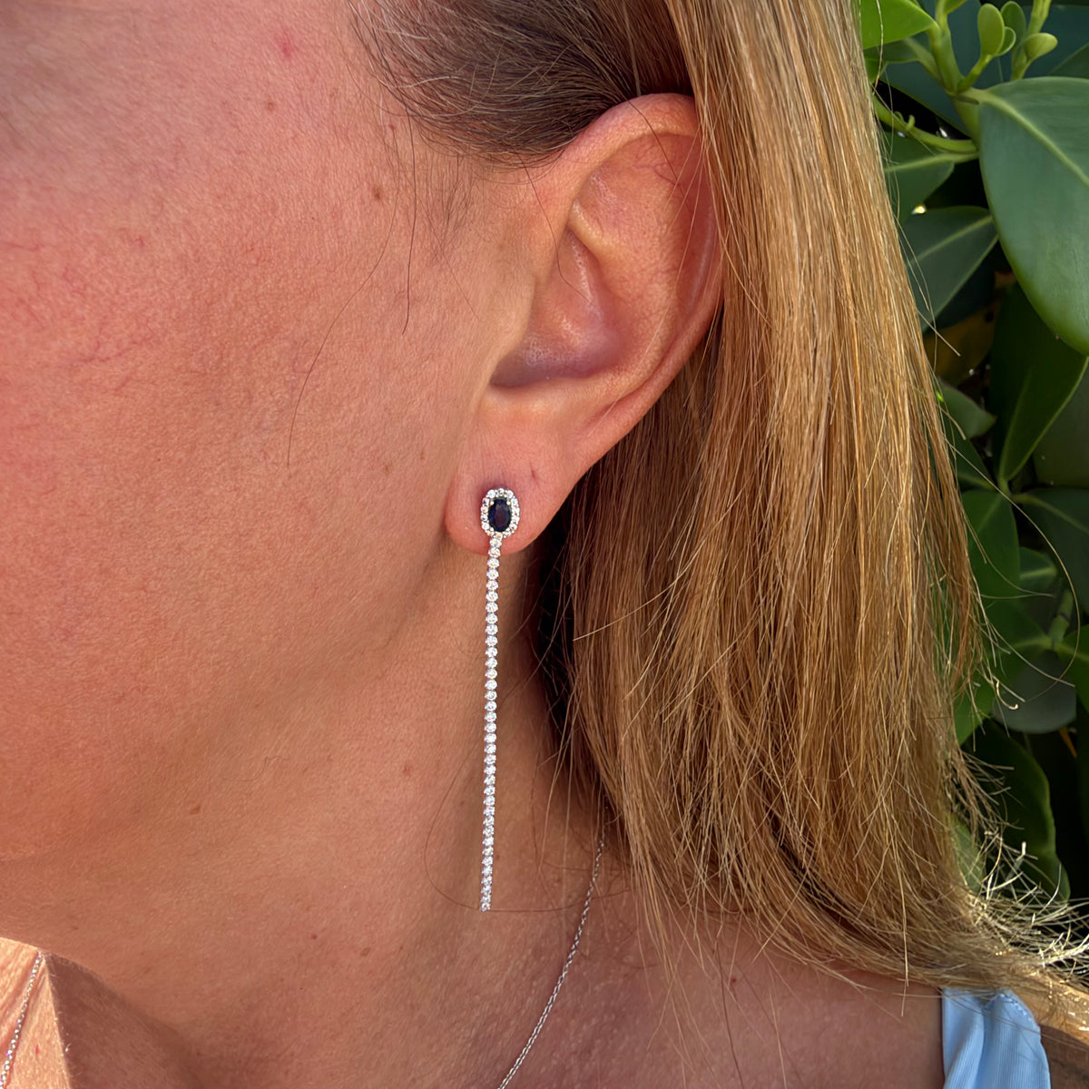 Line Earrings in Sterling Silver 925