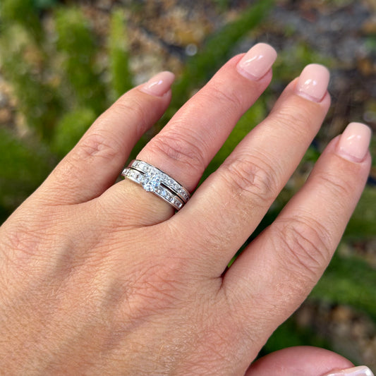Double Ring in Sterling Silver 925