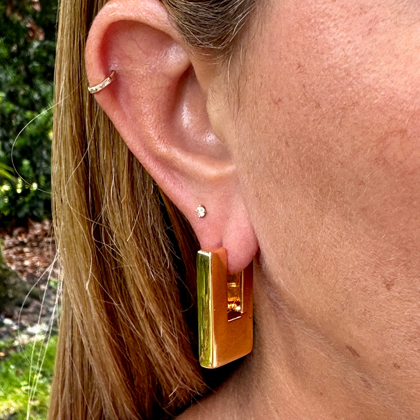 Flat Earrings in 18K Gold Plated