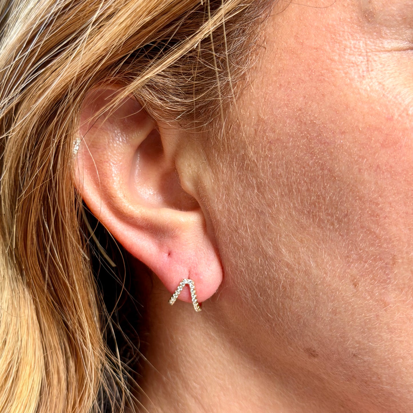 Mini Hook Earrings in Sterling Silver 925