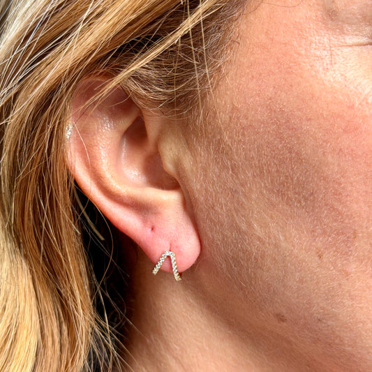 Mini Hook Earrings in Sterling Silver 925