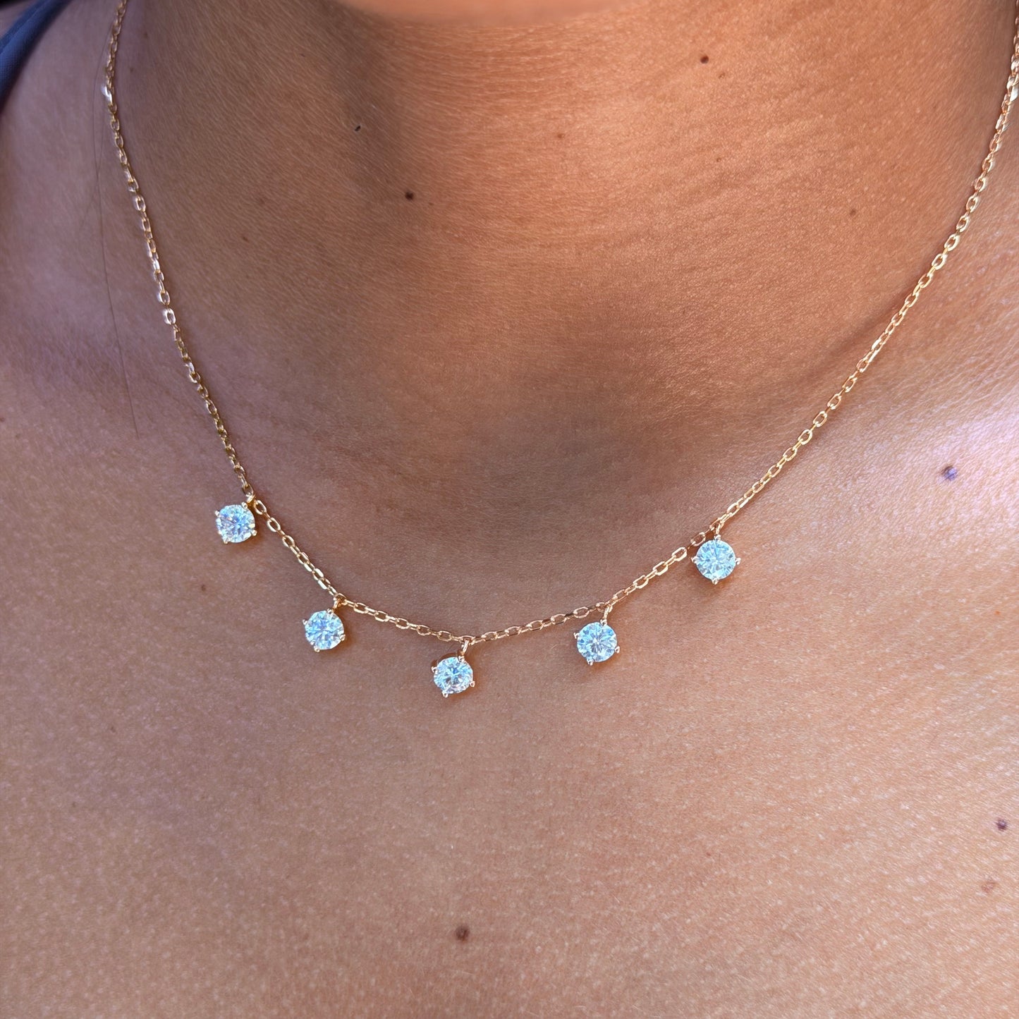 Moissanite Choker in Sterling Silver 925