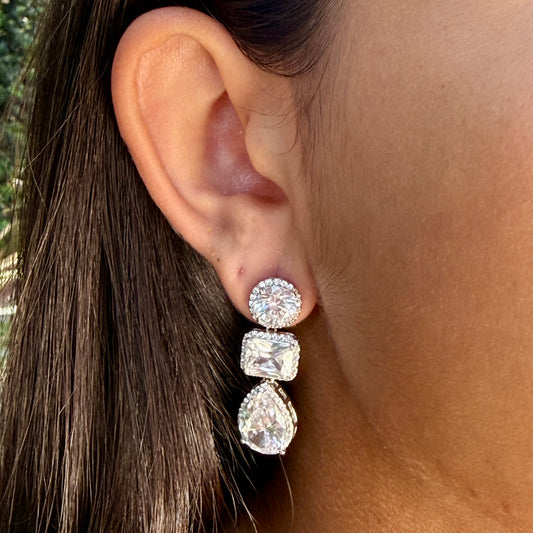 Geometrics Earrings in Sterling Silver 925