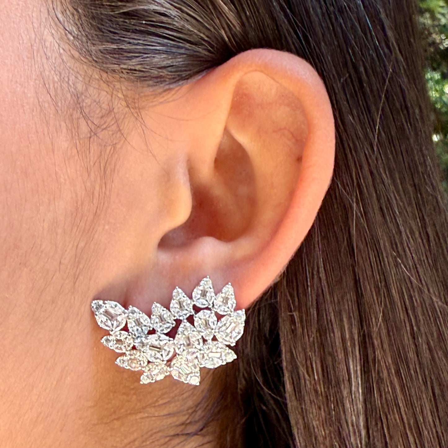 Leaf Earrings in Sterling Silver 925