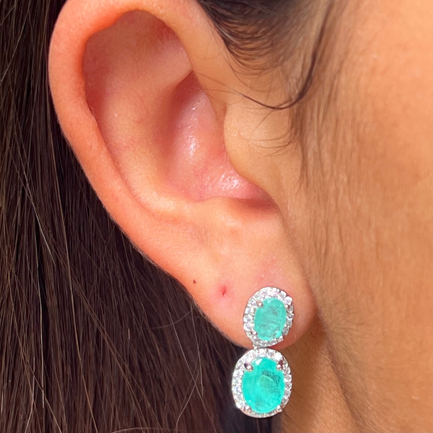 Porto Earrings in 18K White Gold Plated