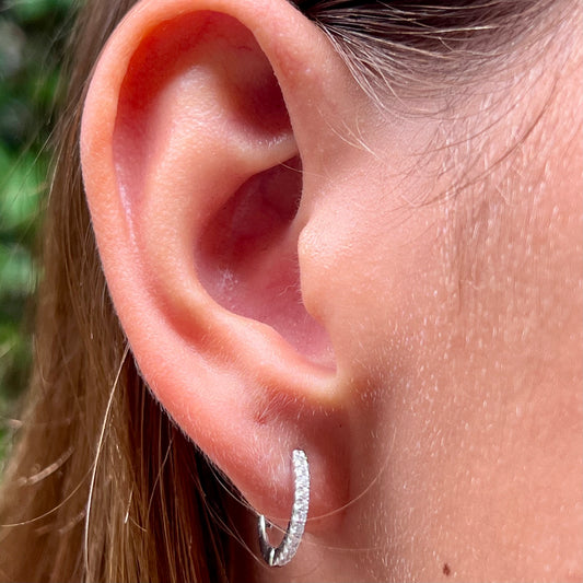 Hoop Earrings in Sterling Silver 925