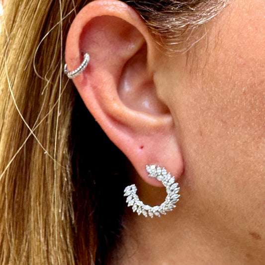 Sun Earrings in Sterling Silver 925