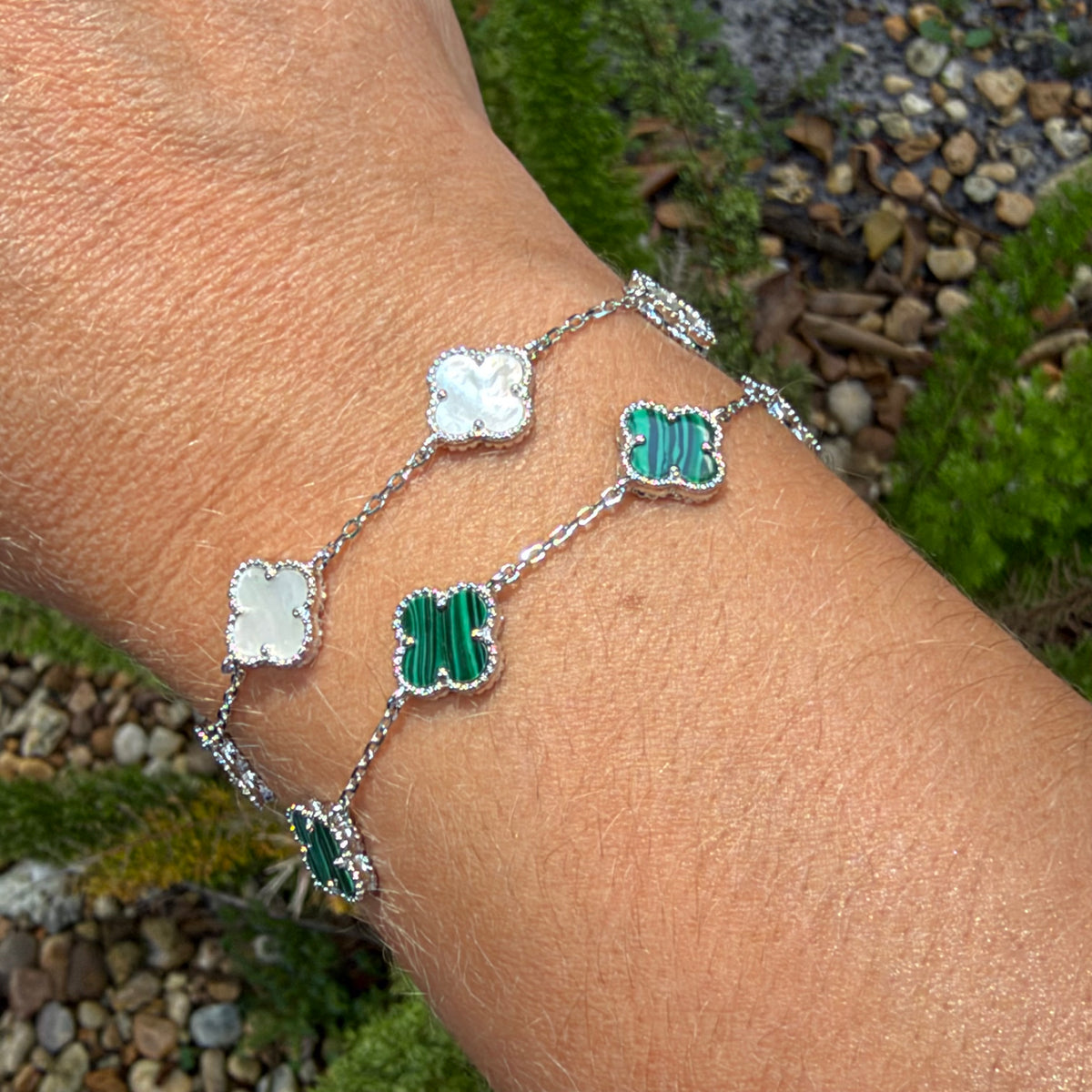 Five Flowers Bracelet in Sterling Silver 925