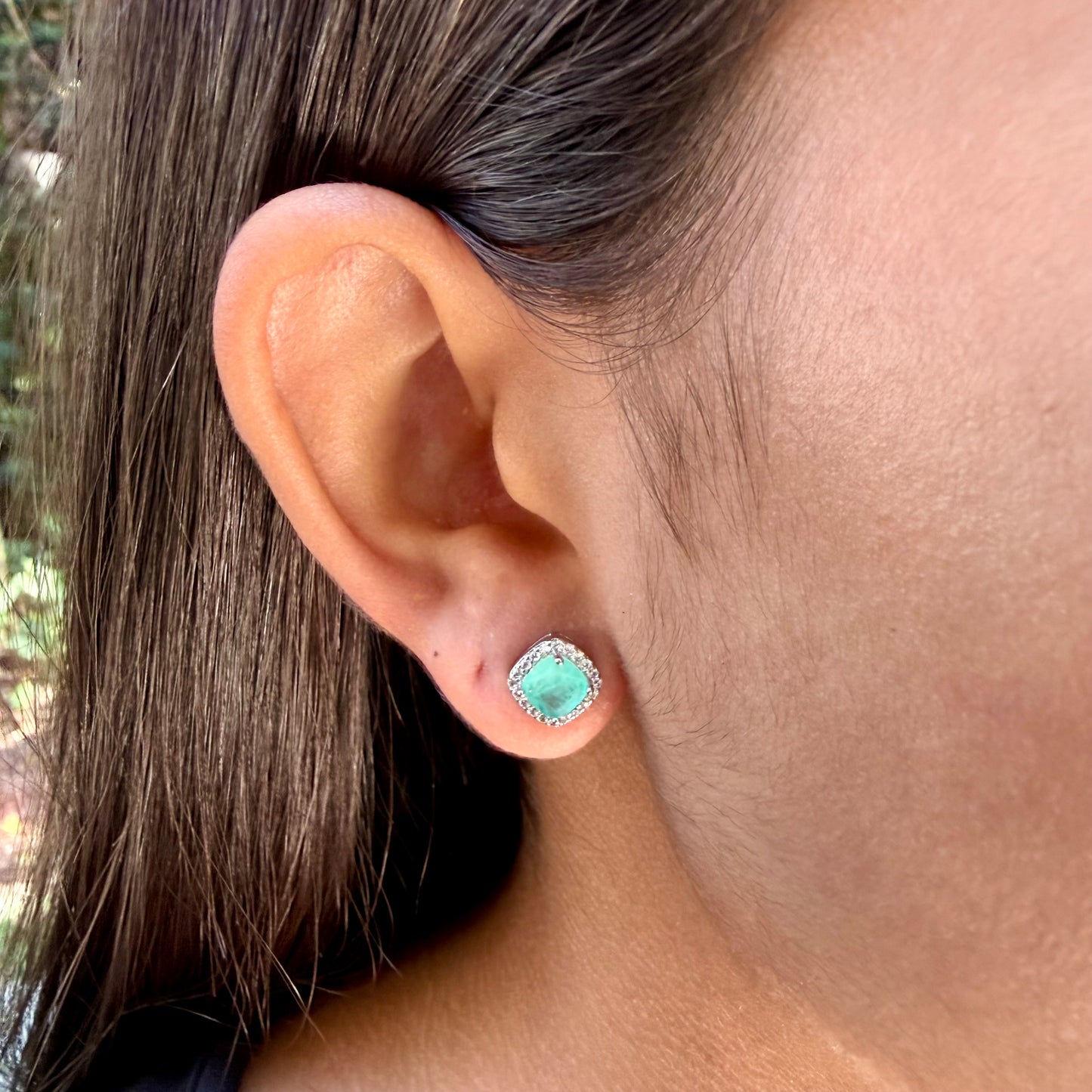 Alamis Earrings in 18K White Gold Plated