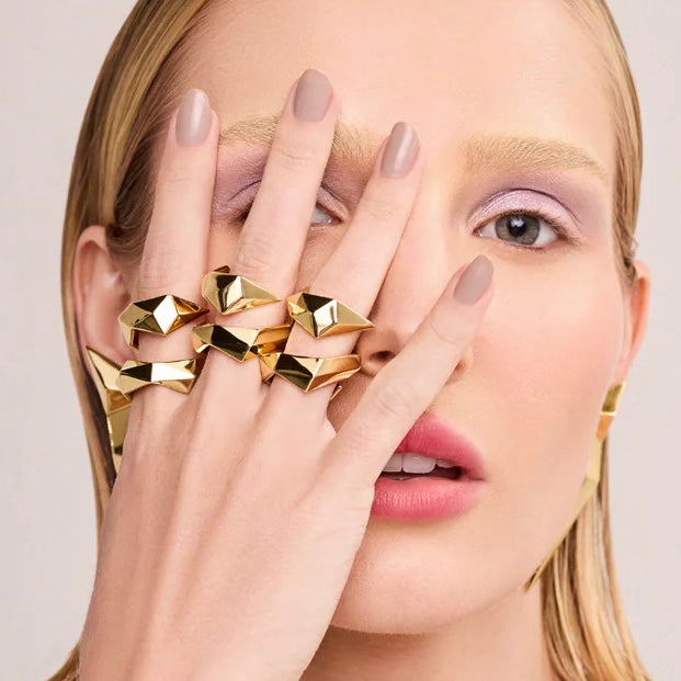 Prisma Ring in 18K Gold Plated by Anna Prata