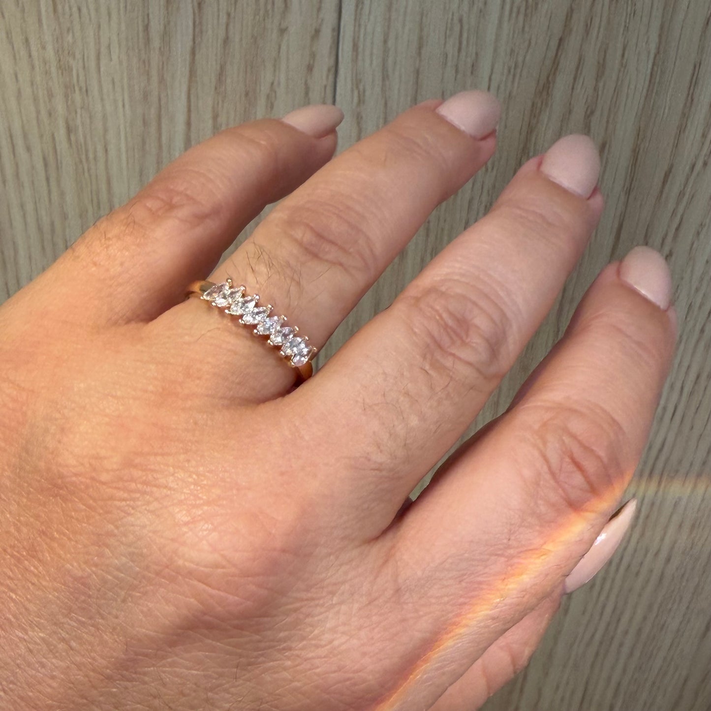 Baguette Ring in 18K Gold Plated