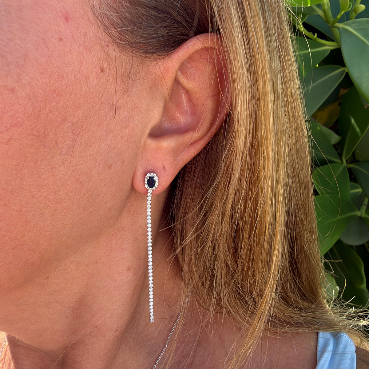 Line Earrings in Sterling Silver 925