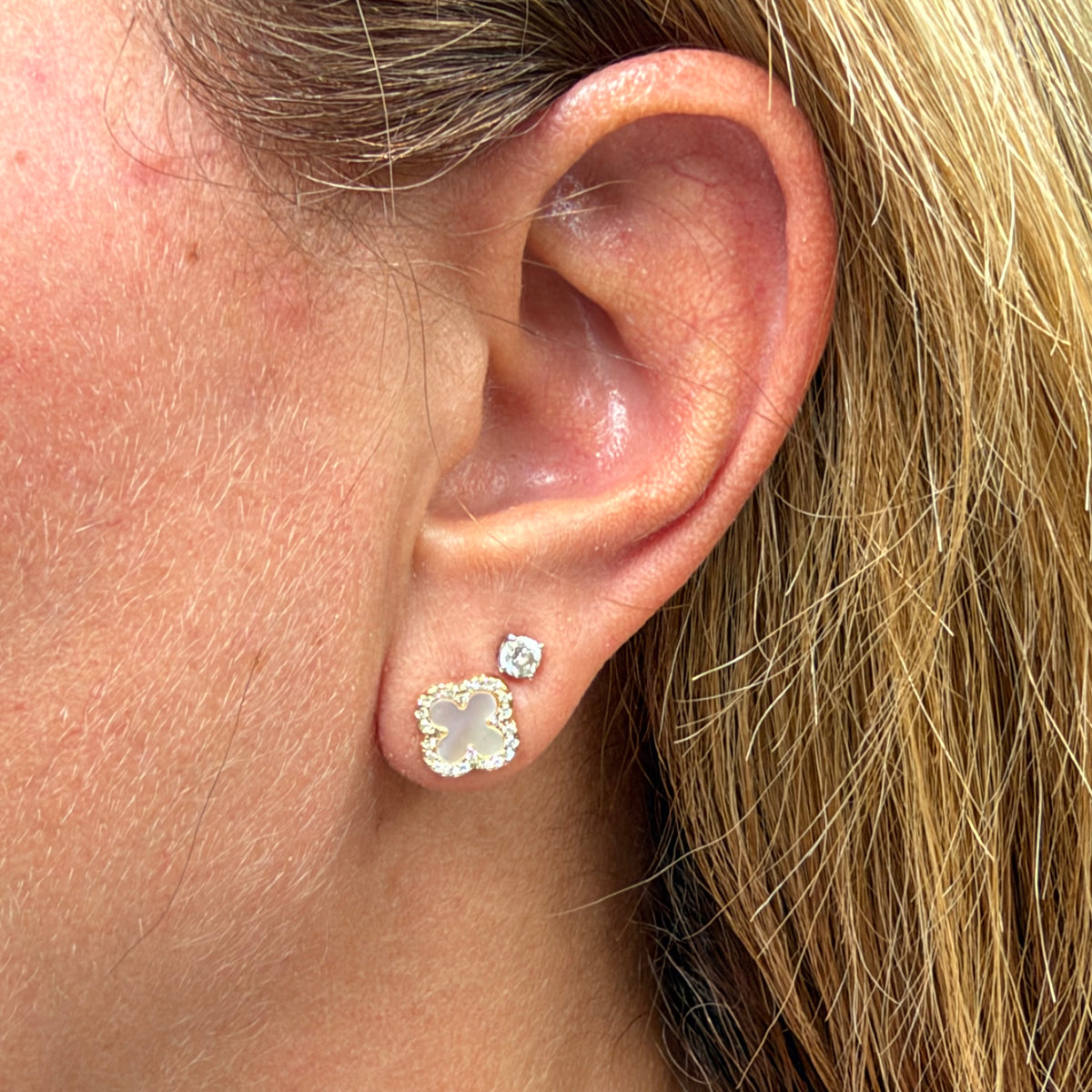 Flower Earrings in Sterling Silver 925