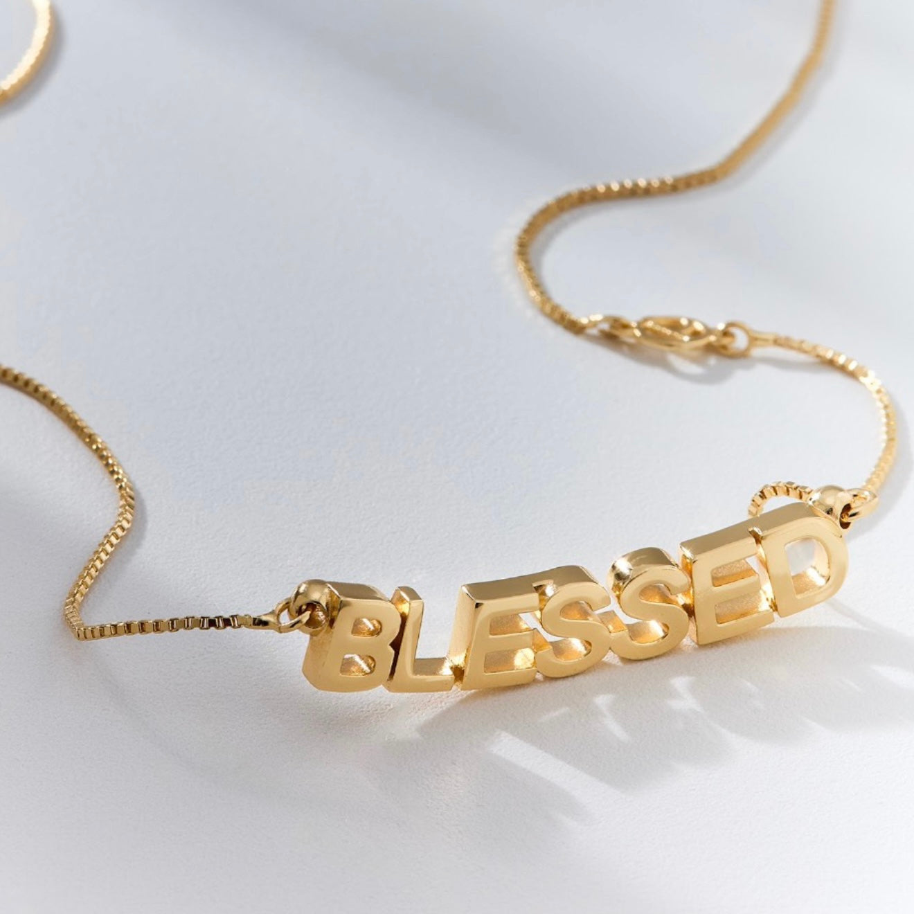 Adjustable Blessed Necklace in 18K Gold Plated by Anna Prata