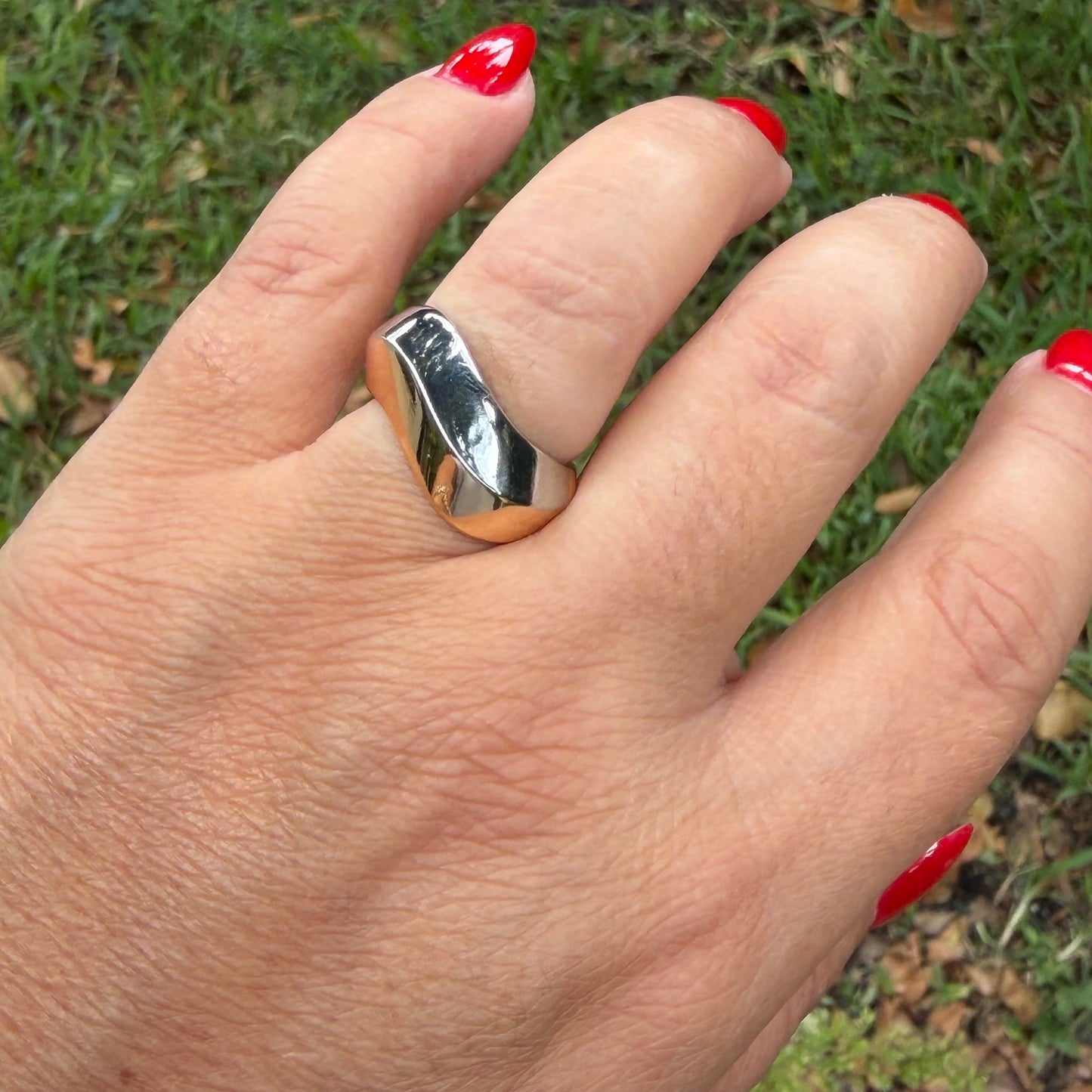 Bicolor Ring in 18K Gold Plated