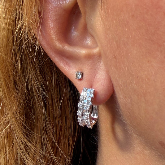 Paris Earrings in 18K White Gold w/ Diamonds