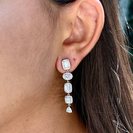 Geometrics Earrings in Sterling Silver 925