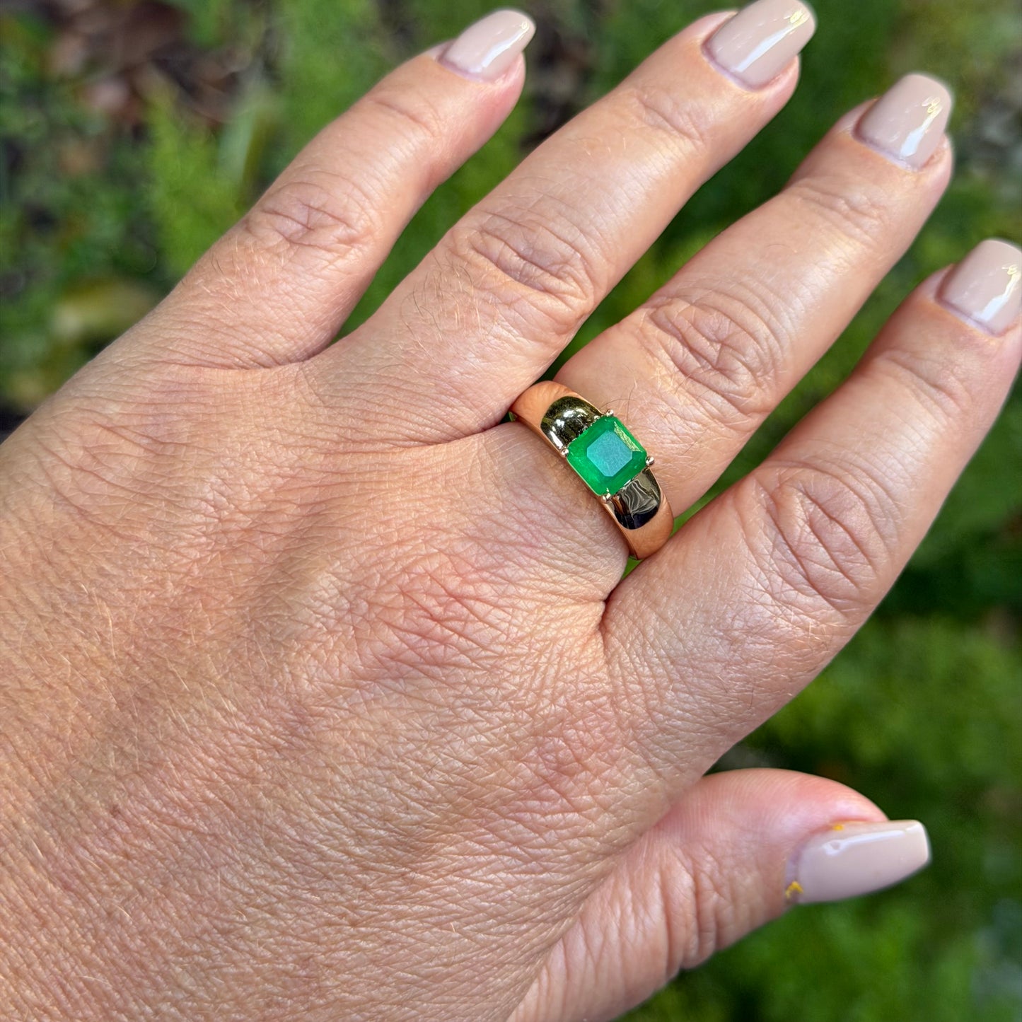 Fusion Emerald Ring in 18K Gold Plated