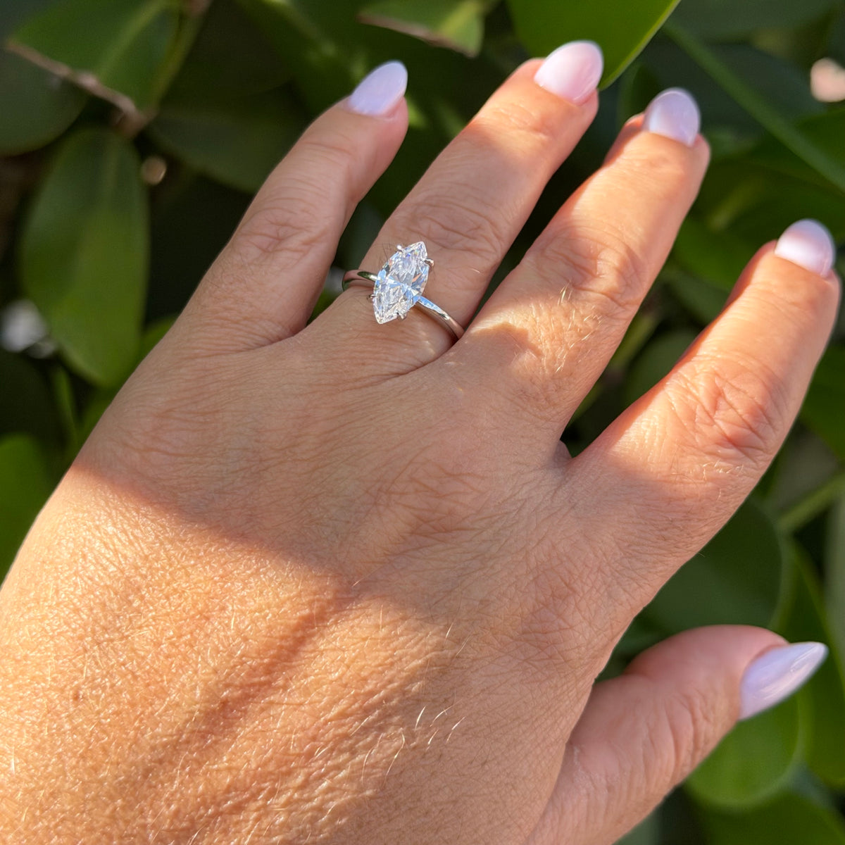 Oval Solitaire Ring in Sterling Silver 925