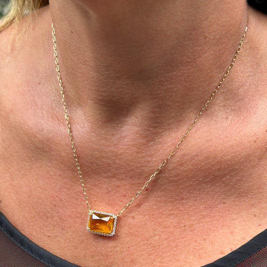 Yellow Necklace in 18K Gold Plated