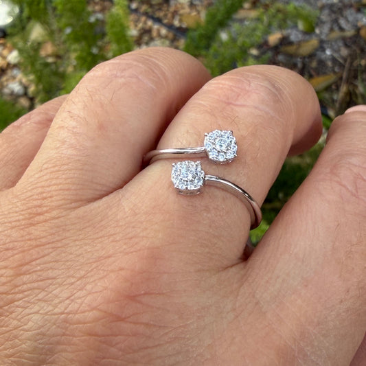 Adjustable Sun Ring in Sterling Silver 925