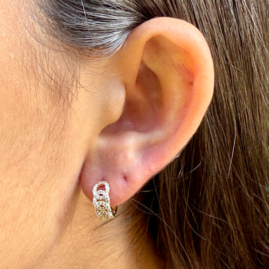 Chain Link Earrings in 18K Gold Plated